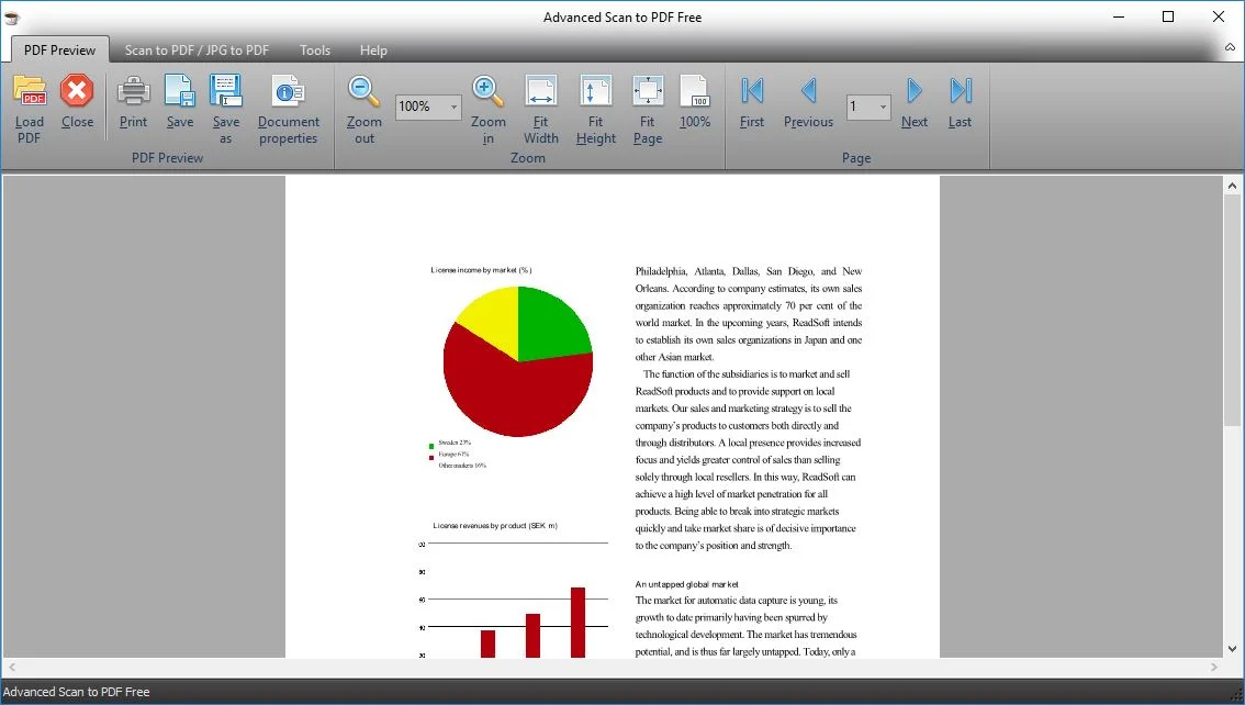 Phần mềm Advanced Scan to PDF Free